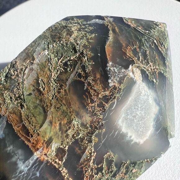 Large Moss Agate Crystal Wand‎ Scepter - Picture 5 of 16